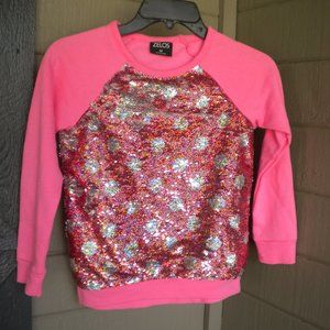 Zelos Sequin Pullover Long Sleeves Sweatshirt Size M
